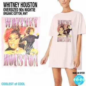 COTTON ON Whitney Houstion Women's Nightie Size M 90s oversized knee length NWT